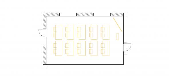 Plan de la salle de réunion "la grande salle"